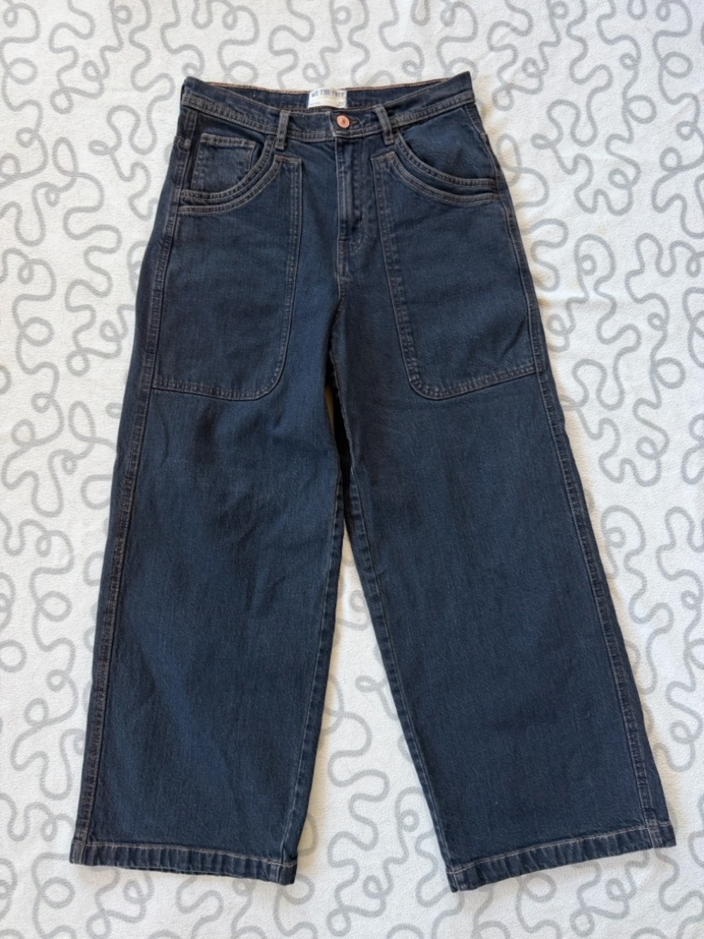 We The Free Piper Mid Rise Crop Wide Leg Jean